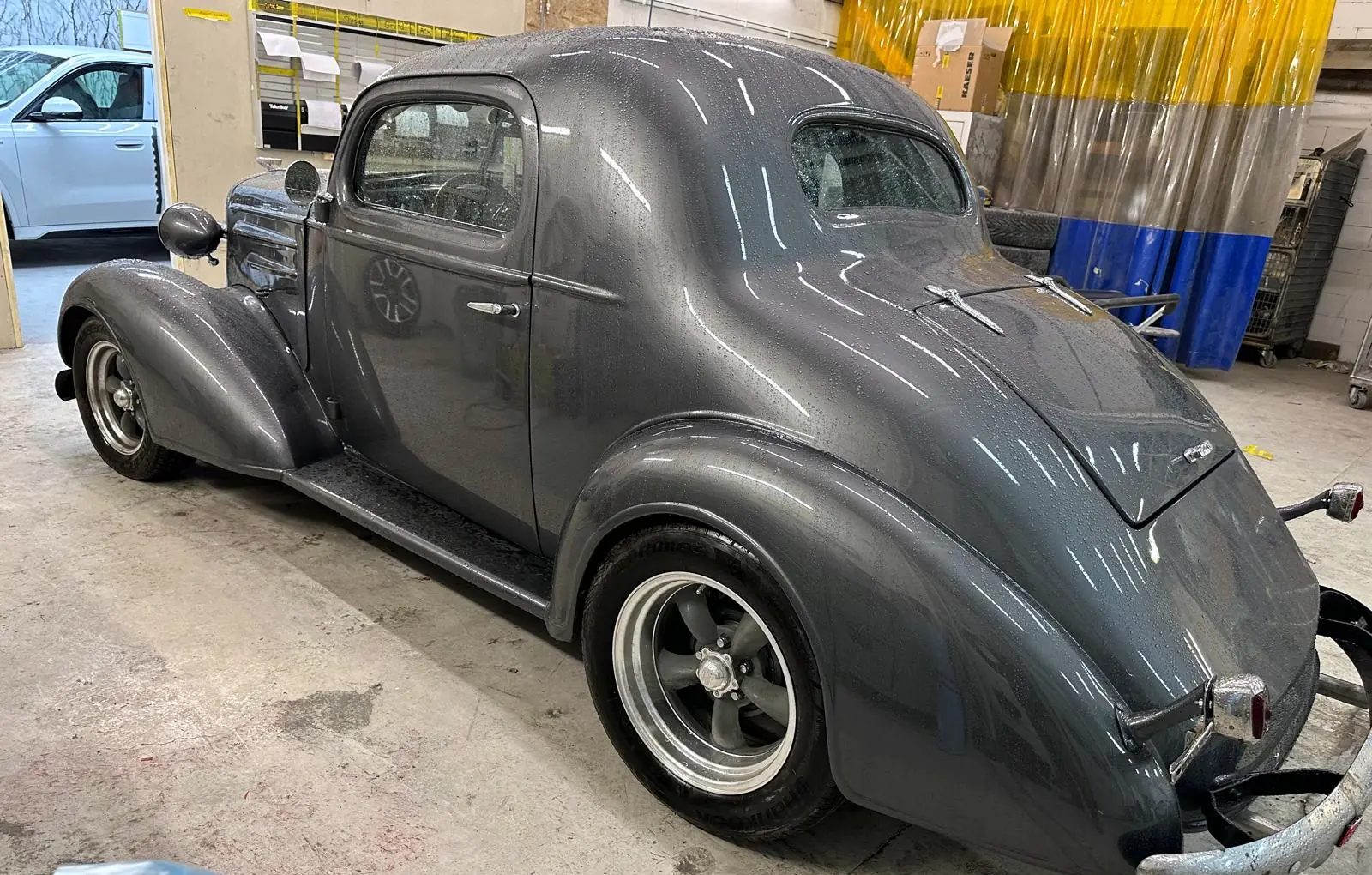 A 1930s car in the workshop