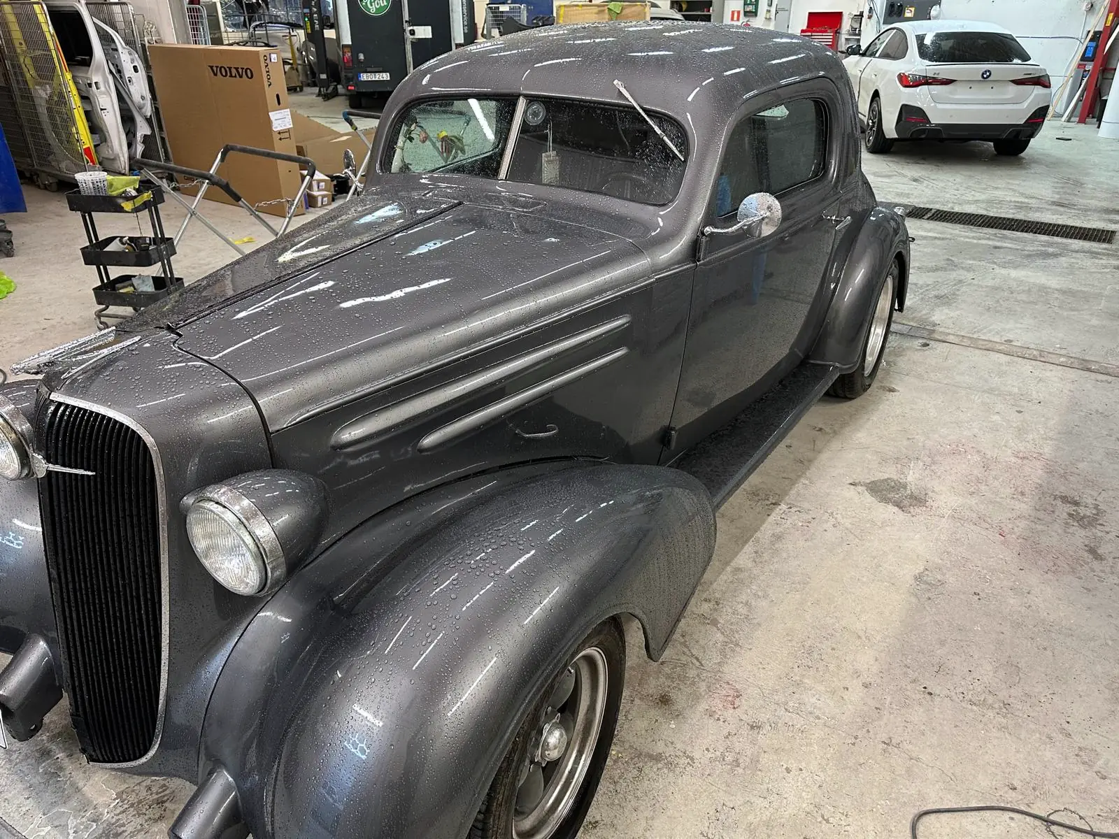A 1930s car in the workshop
