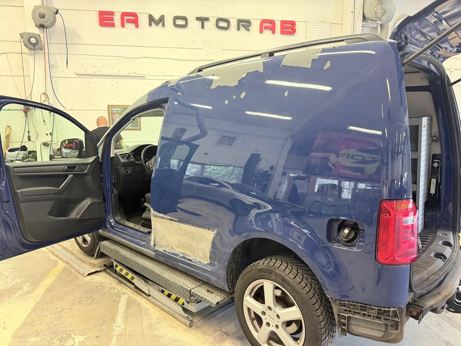 Side panel fitted and painted